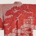 HAORI FEMME JAPONAIS ROUGE EN SOIE SHIBORI  007-101 (L-LL)